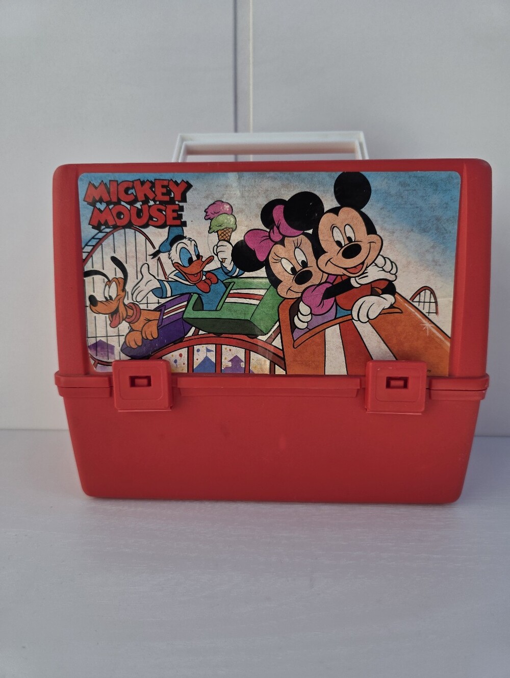 Vintage Mickey Mouse Minnie Thermos Canada Lunchbox 1980's Cartoon Retro